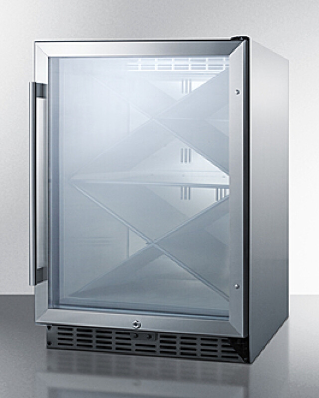 24" Wide Single Zone Built-In Commercial Wine Cellar SCR610BLXCSS