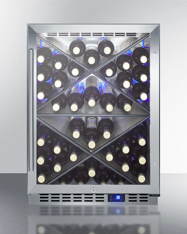 24" Wide Single Zone Outdoor Commercial Wine Cellar SCR611GLOSX