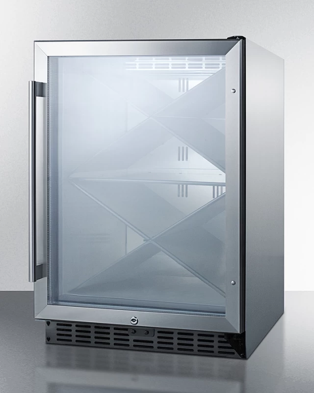 24" Wide Single Zone Outdoor Commercial Wine Cellar SCR611GLOSX