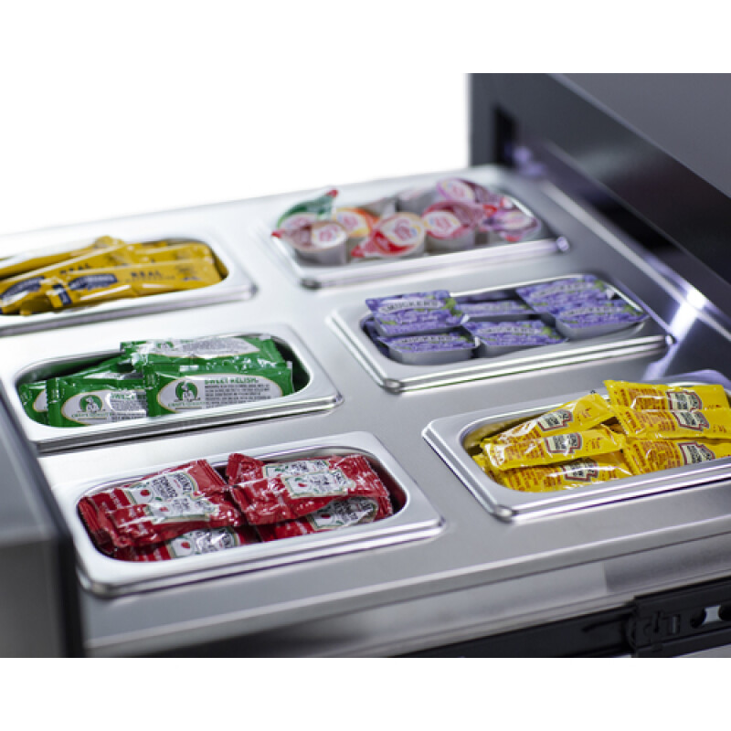 24" Wide Built-In Commercial Beverage Refrigerator With Top Drawer SCR615TD