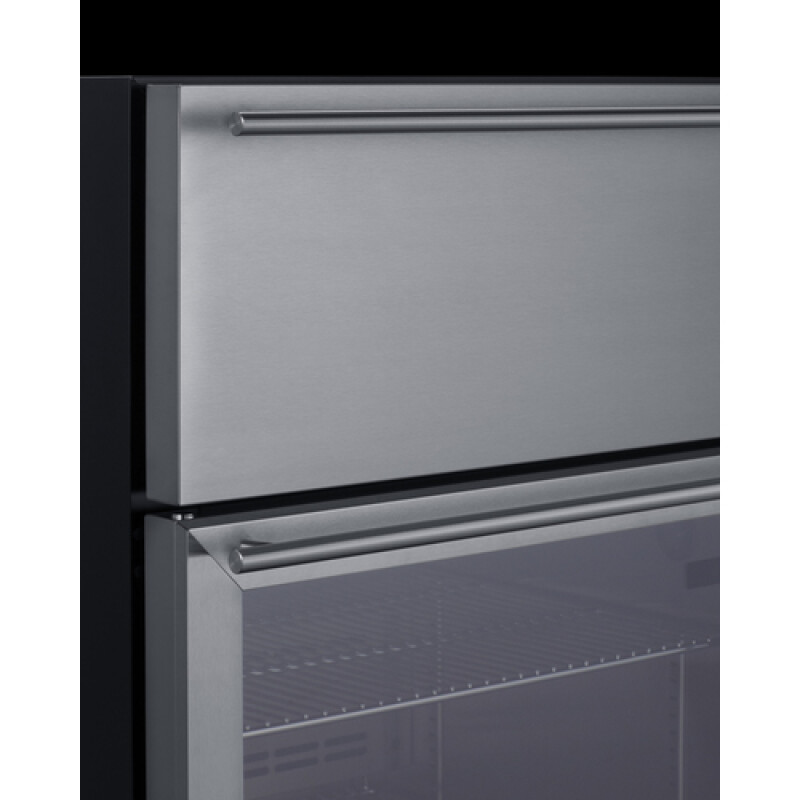 24" Wide Built-In Commercial Beverage Refrigerator With Top Drawer SCR615TD