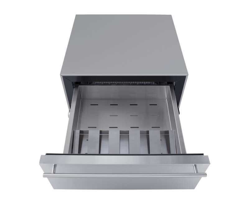 24" Wide Built-In Commercial Beverage Refrigerator With Top Drawer SCR615TDCSS
