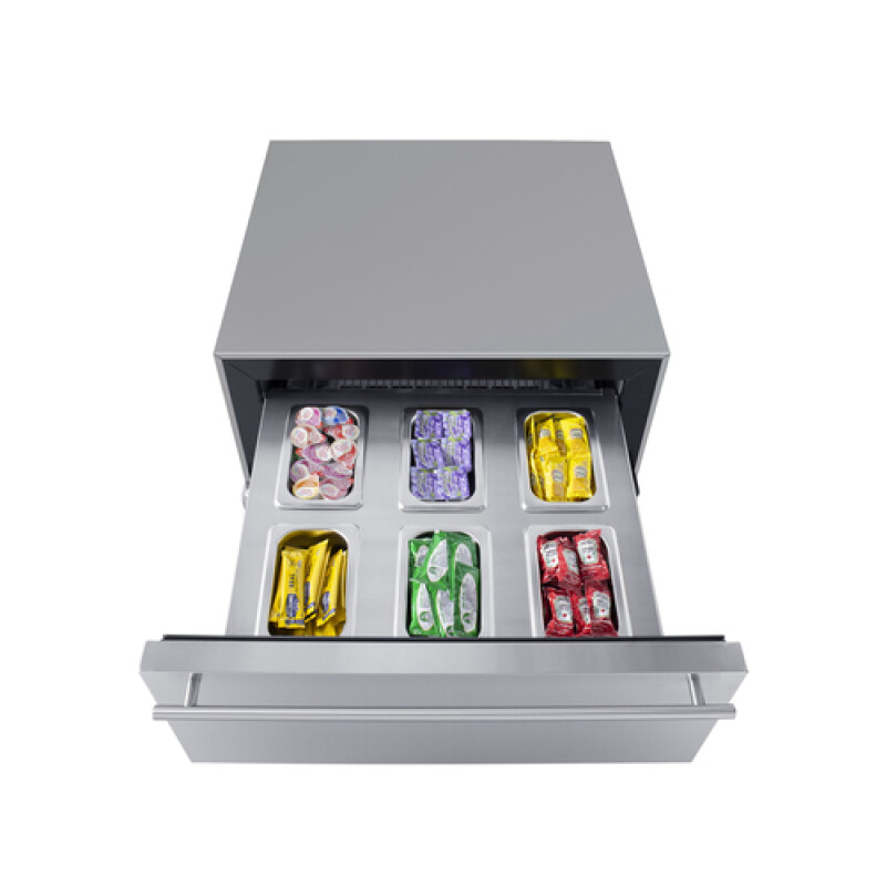 24" Wide Built-In Commercial Beverage Refrigerator With Top Drawer SCR615TDCSS