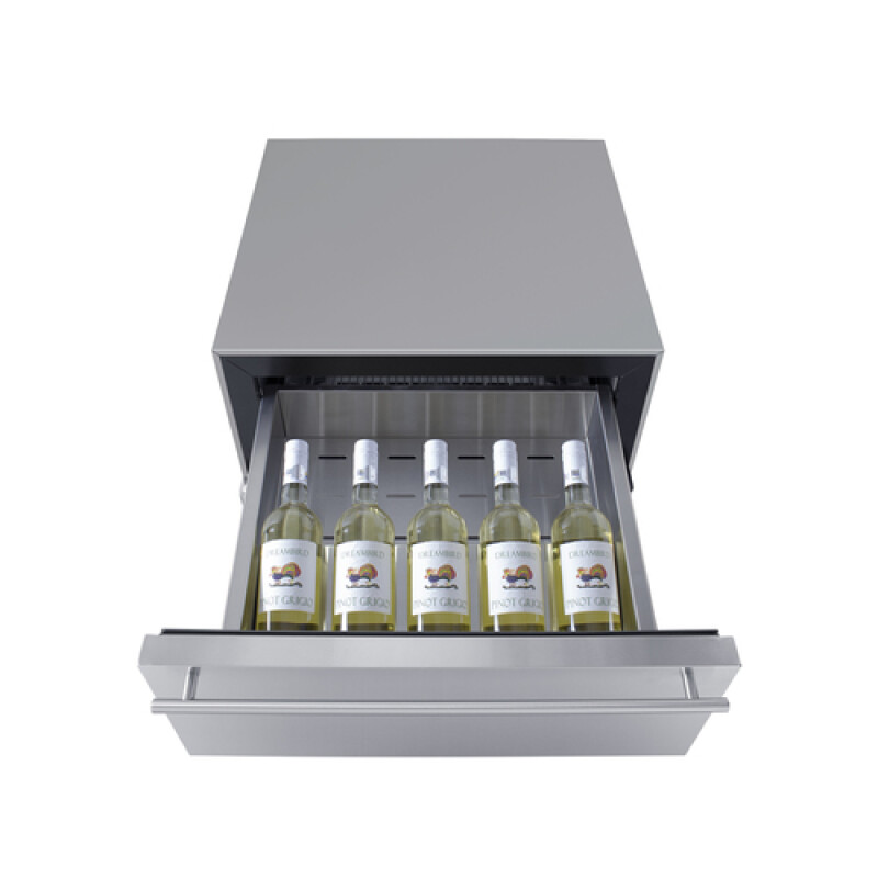 24" Wide Built-In Commercial Beverage Refrigerator With Top Drawer SCR615TDCSS