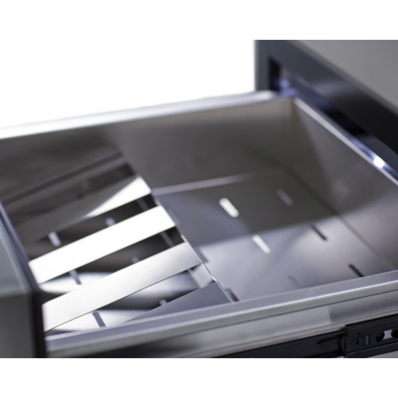 24" Wide Built-In Commercial Beverage Refrigerator With Top Drawer SCR615TDCSS