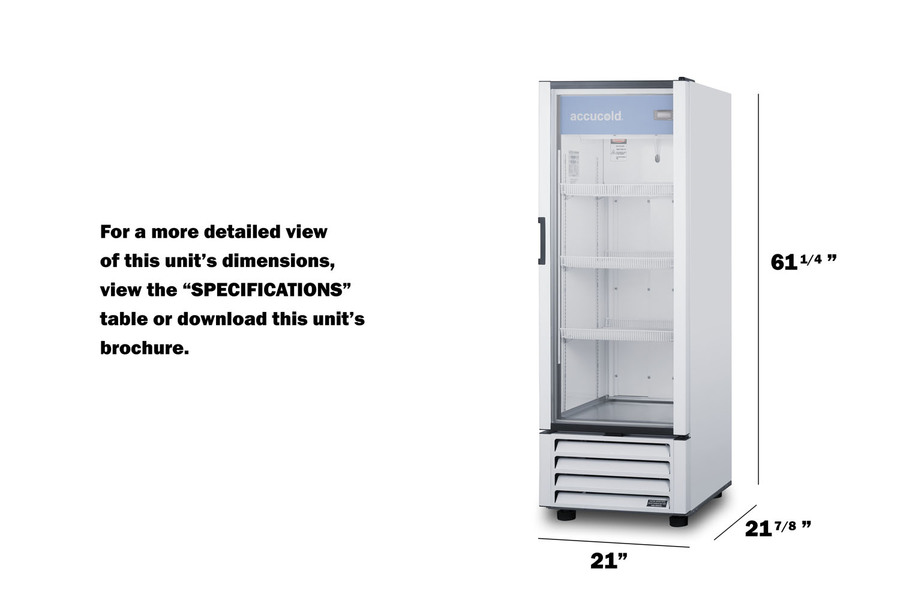 21" Wide Commercial Beverage Refrigerator SCR801G