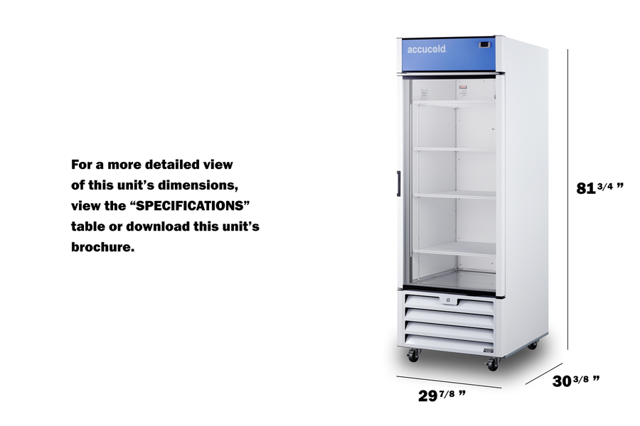 30" Wide Commercial Beverage Refrigerator SCRR261G