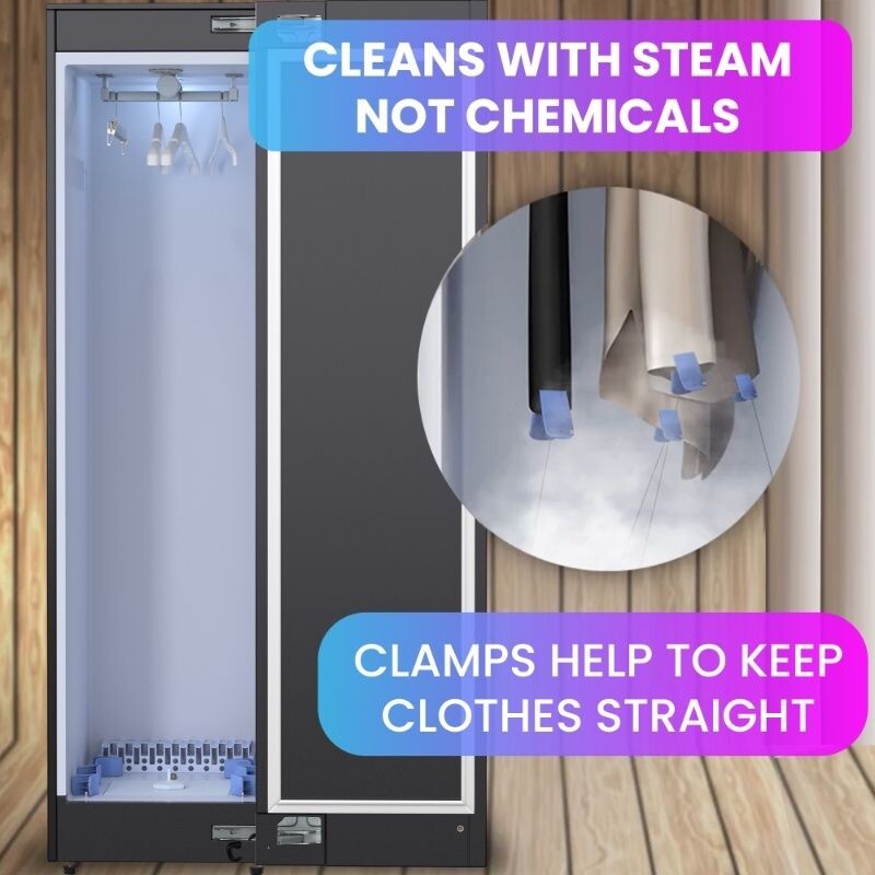Steam Dryer Closet REMOVE WRINKLES Sanitize Deodorize Refresh Slim110V SDC760B, product image 4 of 20