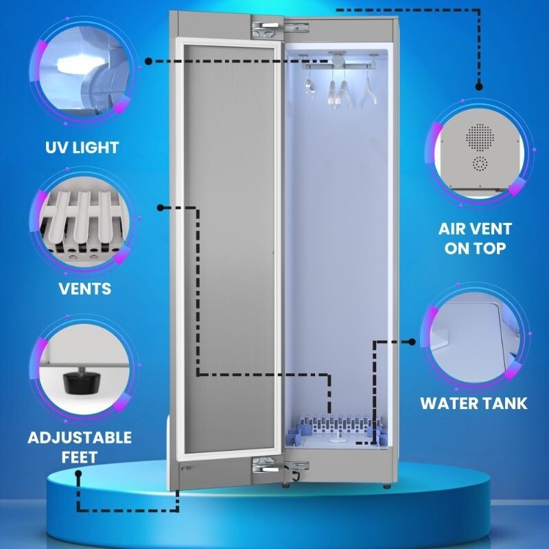 Steam Dryer Closet REMOVE WRINKLES Sanitize Deodorize Refresh Slim110V - Left Hinge SDC760LHSS, product image 3 of 23