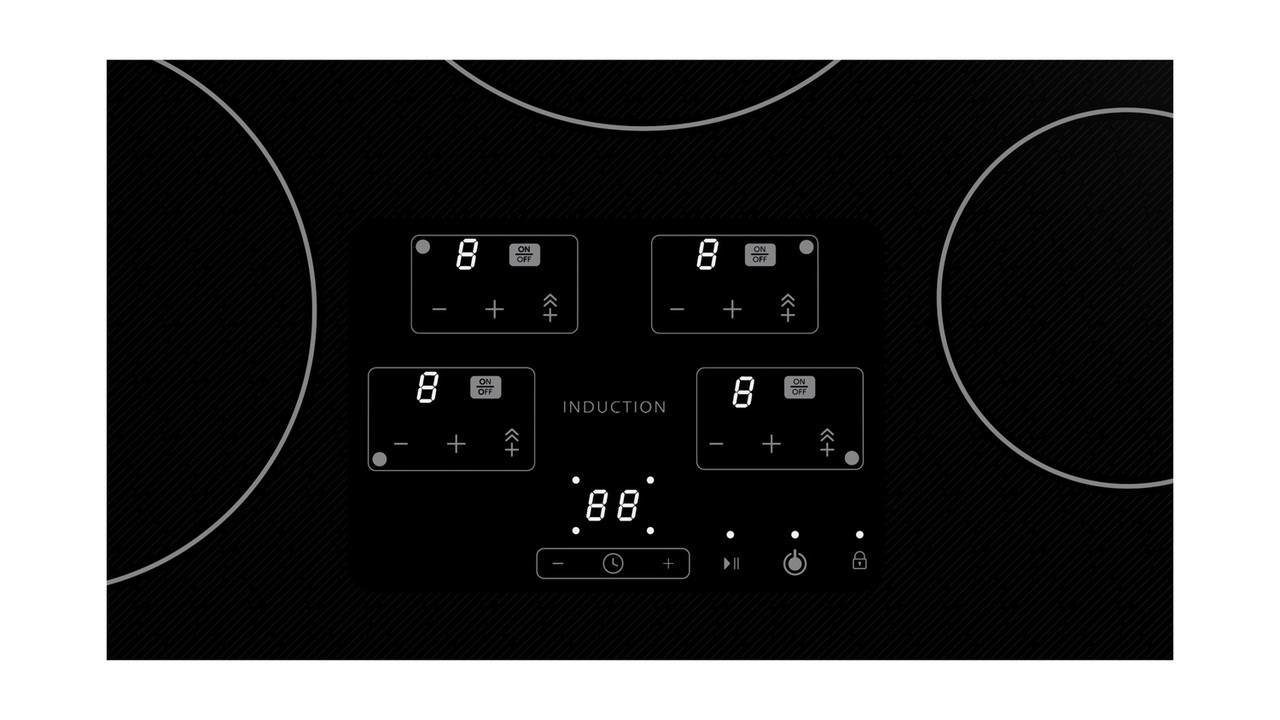 30 in. width Induction Cooktop, European Black Mirror Finish Made with Premium SCHOTT Glass SDH3042DB