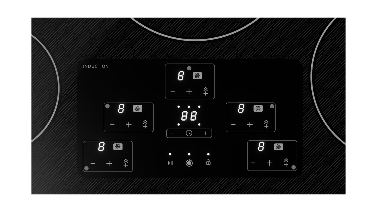 36 in. width Induction Cooktop, European Black Mirror Finish Made with Premium SCHOTT Glass view 2