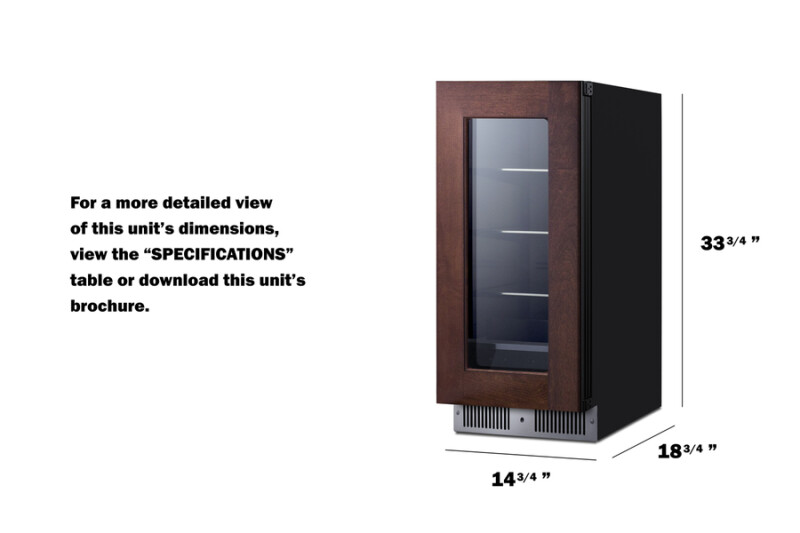 15" Wide Built-In Beverage Center (Panel Not Included) view 3