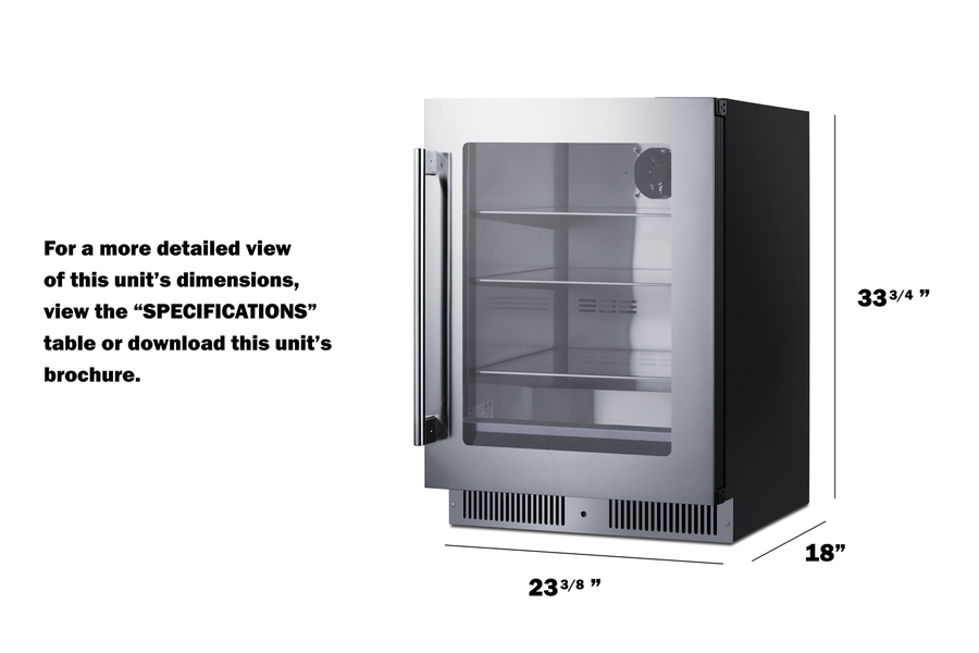 24" Wide Built-In Beverage Center SDHG2443LHD