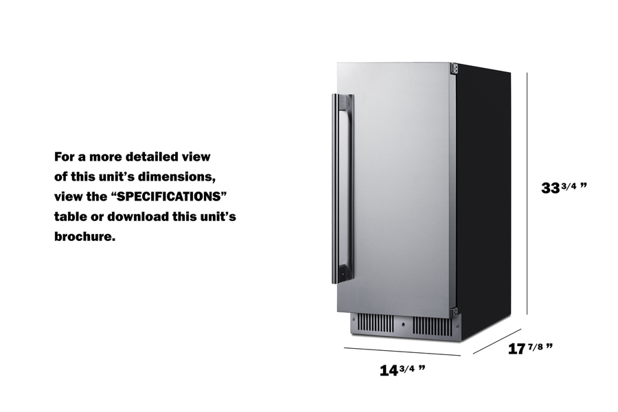 15" Wide Built-In All-Refrigerator SDHR1534LHD