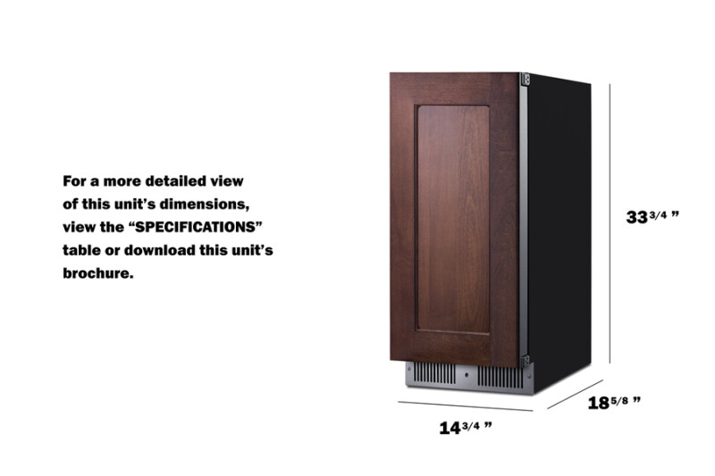 15" Wide Built-In All-Refrigerator (Panel Not Included) SDHR1534PNR