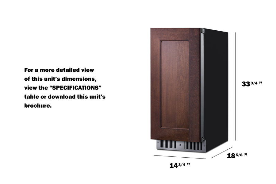 15" Wide Built-In All-Refrigerator (Panel Not Included) SDHR1534PNRLHD