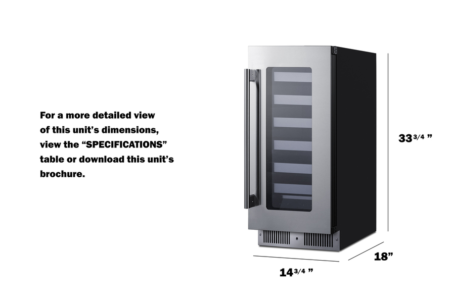 15" Wide Built-In Wine Cellar SDHW1532LHD