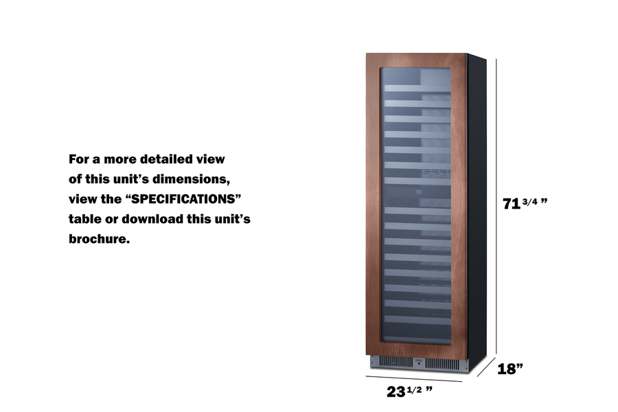 24" Wide Dual Zone Wine Cellar (Panel Not Included) SDHWC98PNRLHD