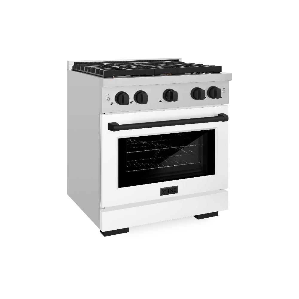 Autograph Edition 30 in. 4.2 cu. ft. Paramount Dual Fuel Range with 4 Burner Gas Cooktop SDRZWM30MB