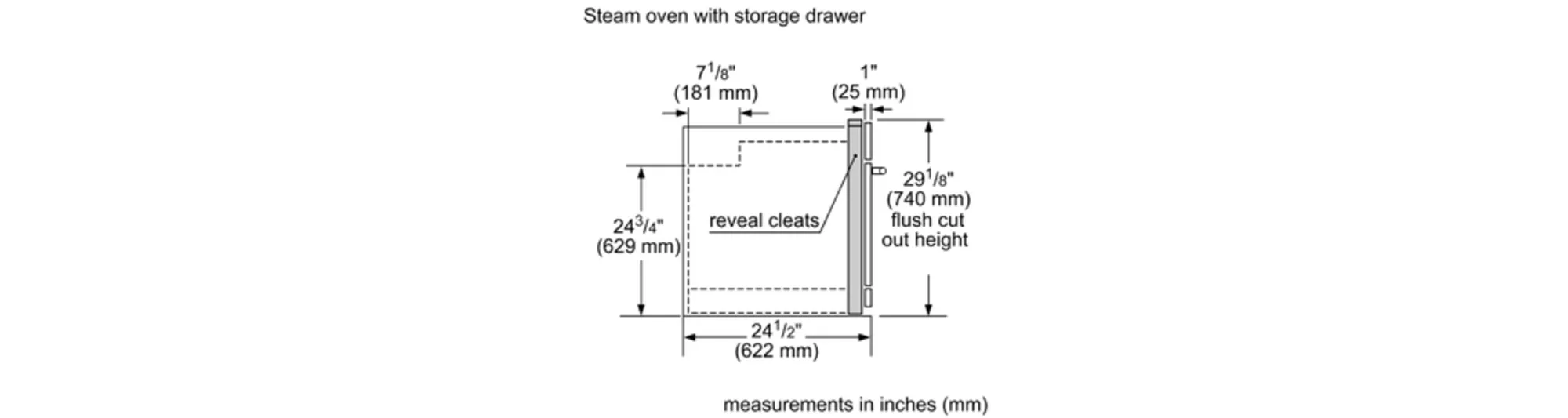 Accessory drawer 30'' Stainless Steel SDS30WC