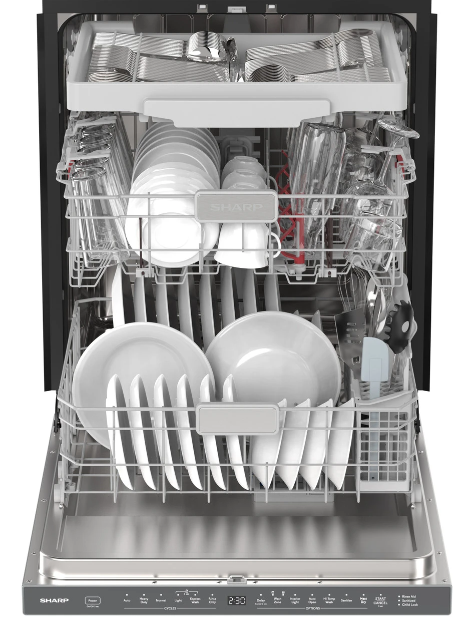 24" Top Control Stainless Steel Pocket Handle 44db Dishwasher With Auto Door Open SDW6768SMS