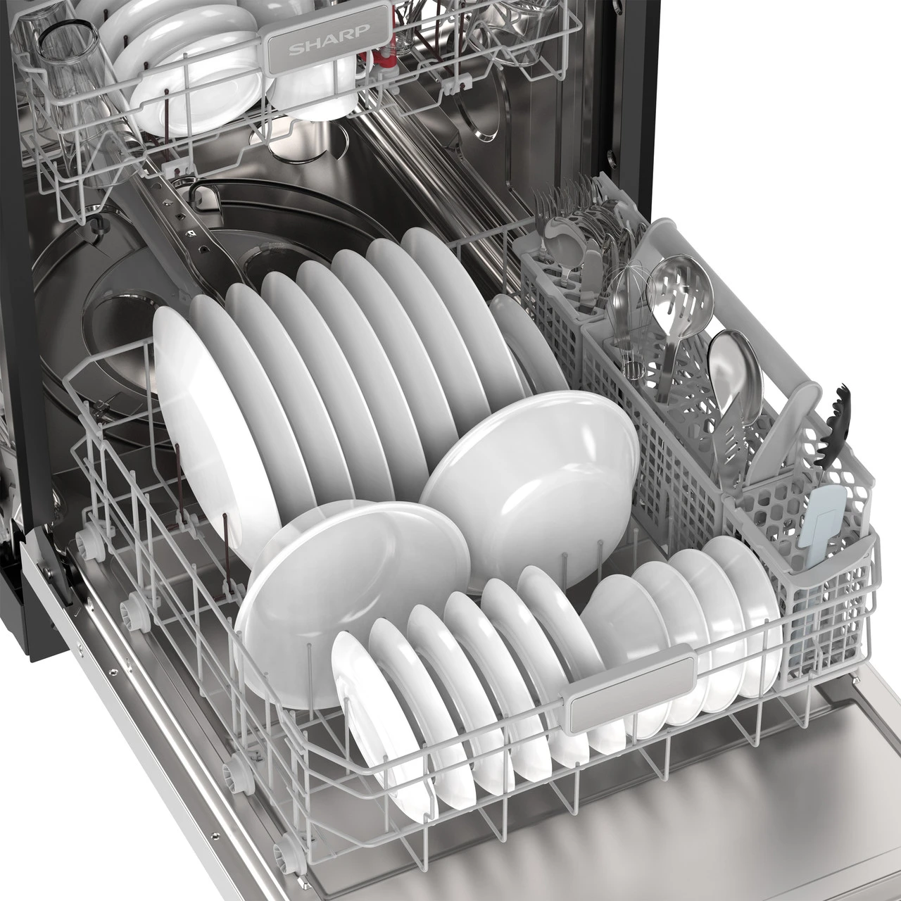 24" Top Control Stainless Steel Pocket Handle 44db Dishwasher With Auto Door Open SDW6768SMS