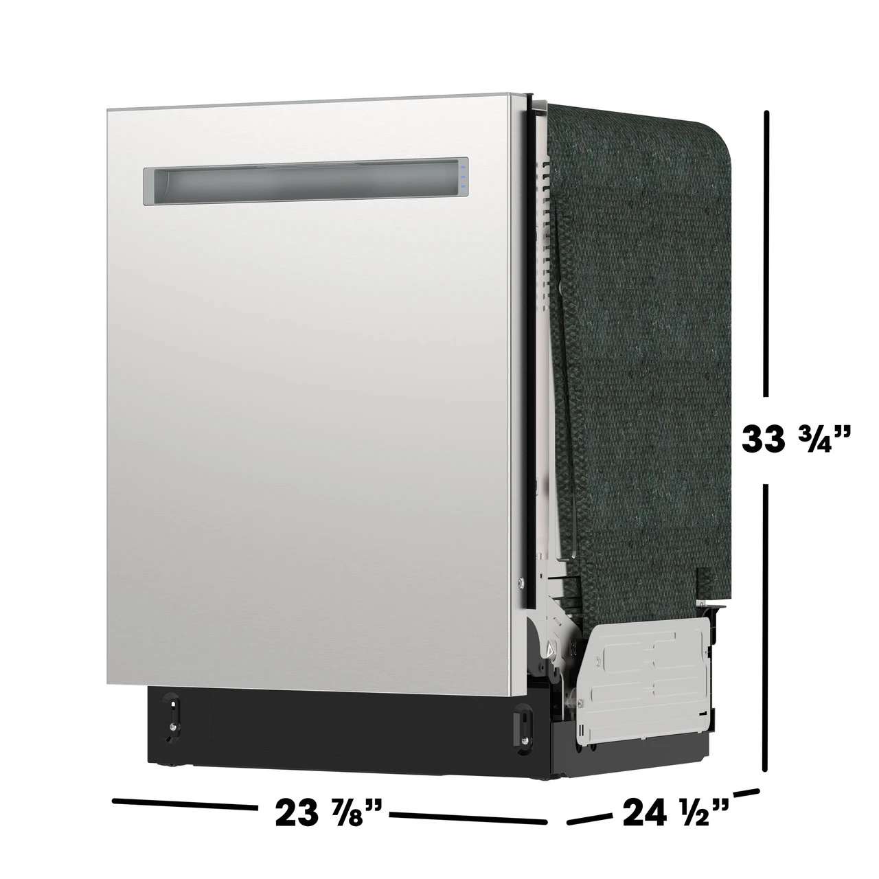 24" Top Control Stainless Steel Pocket Handle 44db Dishwasher With Auto Door Open SDW6768SMS