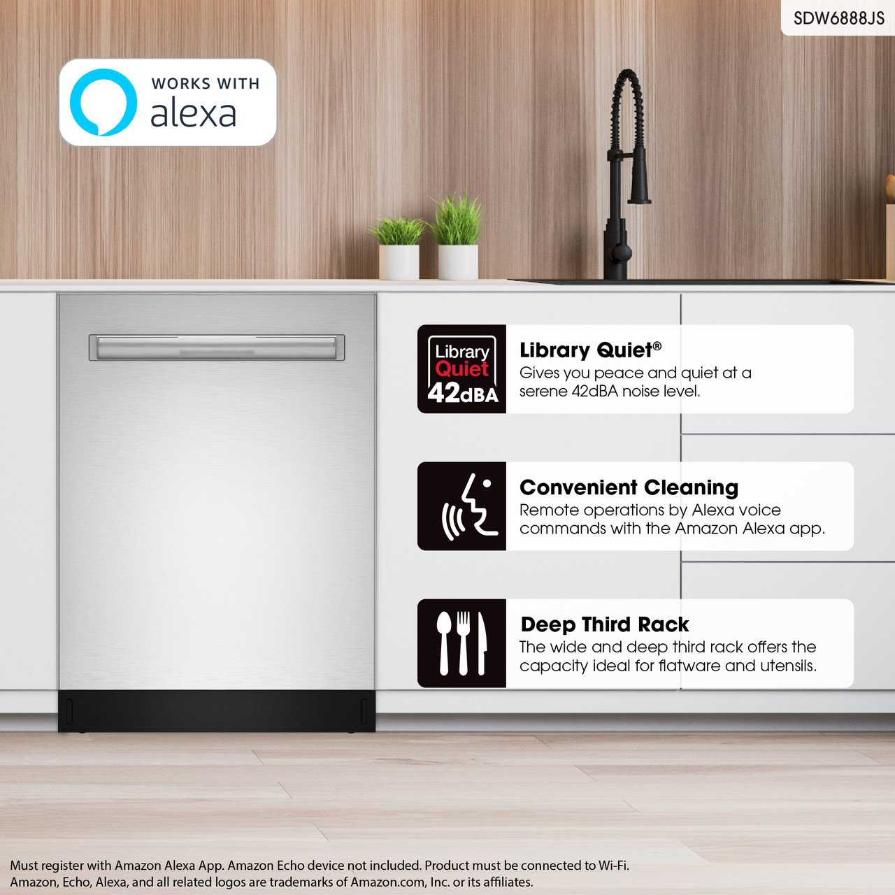 24 In. Slide-in Smart 42 Db Dishwasher view 22