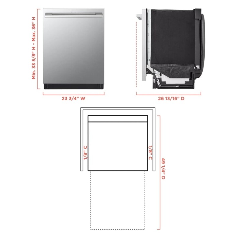 LG STUDIO Smart Top Control Dishwasher with 1-Hour Wash & Dry, QuadWash® Pro, TrueSteam® and Dynamic Heat Dry™ view 17