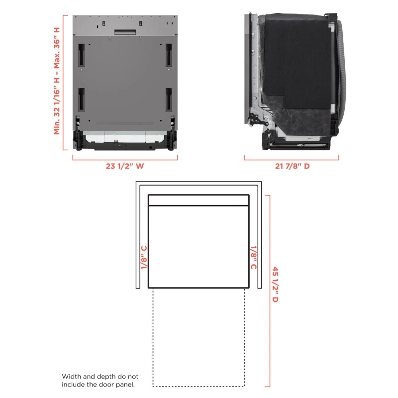 LG STUDIO Panel Ready Top Control Dishwasher with TrueSteam® view 3
