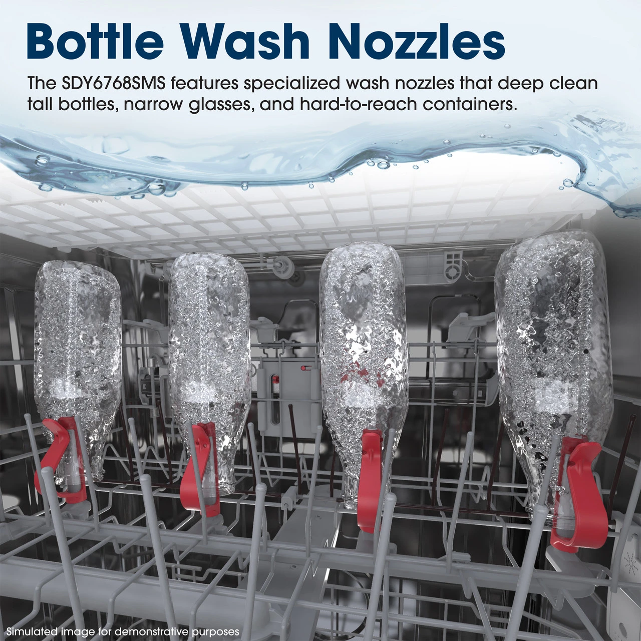 24" Top Control Stainless Steel Handle 44db Dishwasher With Auto Door Open SDY6768SMS