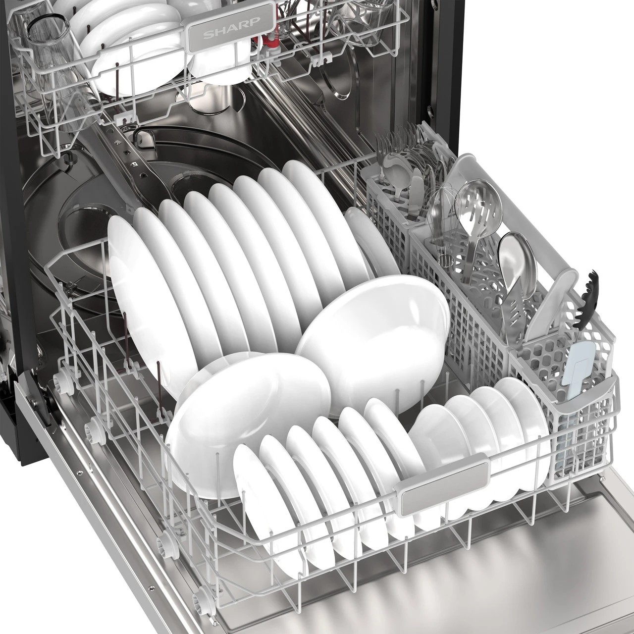 24" Top Control Stainless Steel Handle 44db Dishwasher With Auto Door Open SDY6768SMS