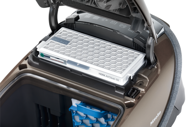 HEPA AirClean Filter with TimeStrip safely traps fine dust and allergens. SFHA50