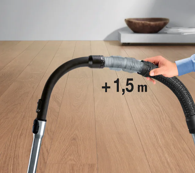 Flexible suction hose extension For an additional 4 ft reach when vacuuming. SFS10