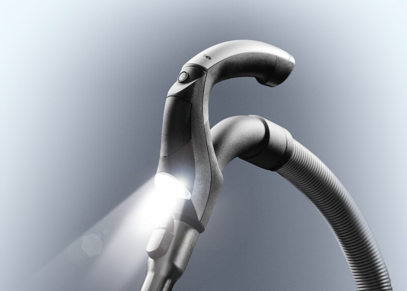 Ergonomic handle with LED light For practical illumination of areas that need to be cleaned. SGC20