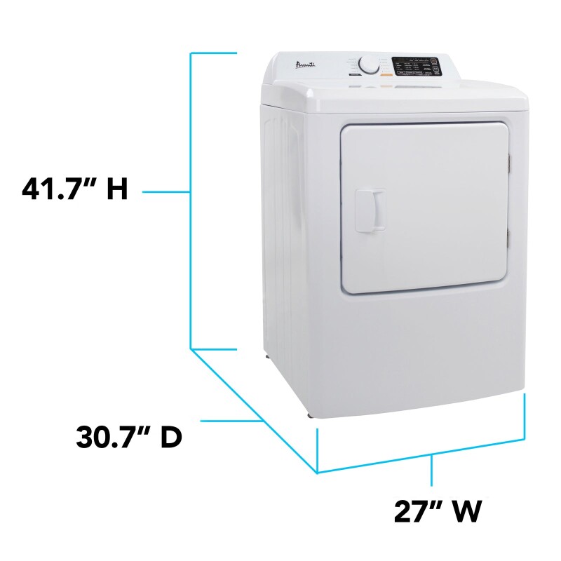Avanti Front Load Gas Vented Clothes Dryer, 7.0 cu. ft. Capacity SGD70D0WG, product image 5 of 11