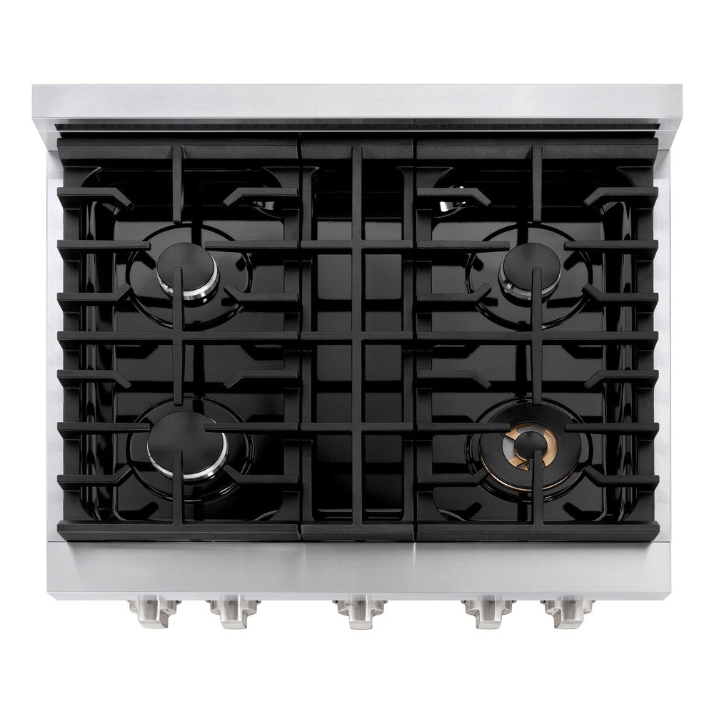 30 In. 4.2 Cu. Ft. Paramount Gas Range With 4 Burner Cooktop And Convection Gas Oven In Stainless Steel SGR30