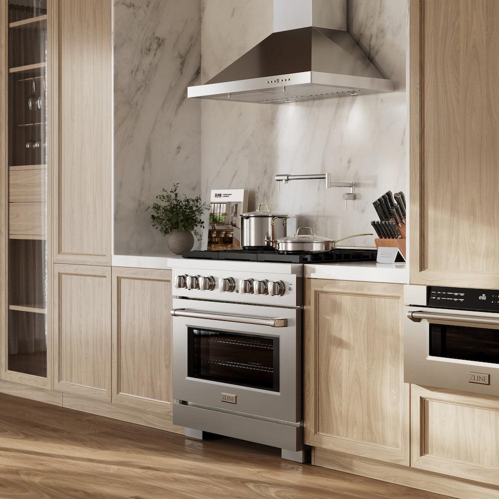 36 In. 5.2 Cu. Ft. Paramount Gas Range With Convection Gas Oven In Stainless Steel With 6 Brass Burners SGRBR36