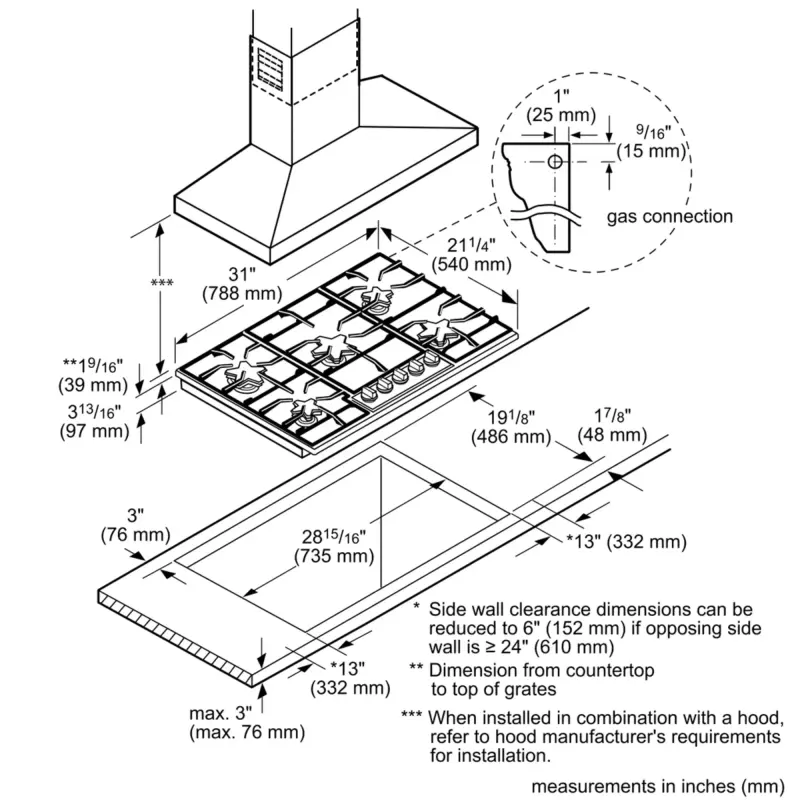 Gas Cooktop 30" SGSX305TS