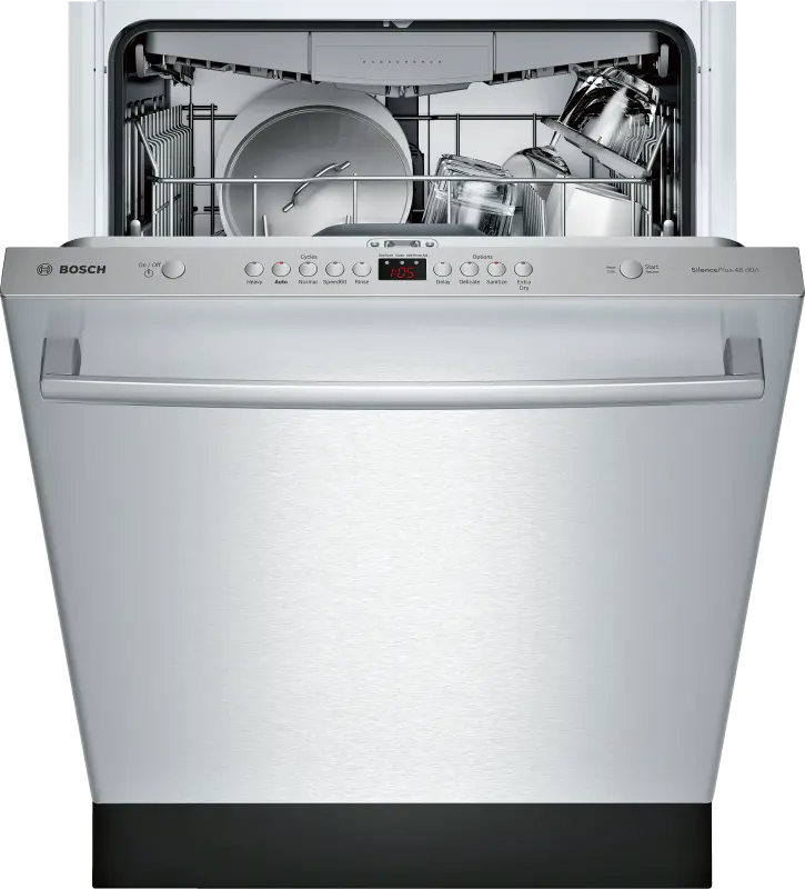 Bosch 100 Series Dishwasher 24'' Stainless Steel Anti-fingerprint SHXM4AY55N Picture 1