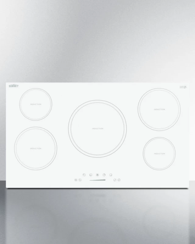 Summit 36" Wide 208-240V 5-Zone Induction Cooktop White SINC5B36W Picture 1