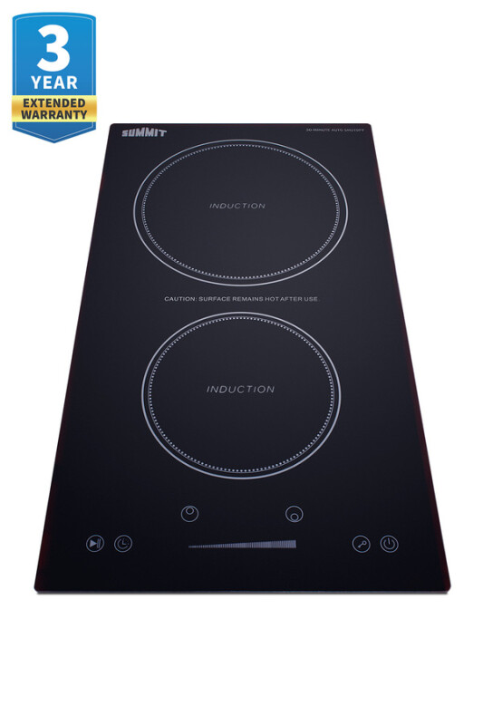 12" Wide 115V 2-Zone Induction Cooktop With Safety Shutoff SINCH115V2B