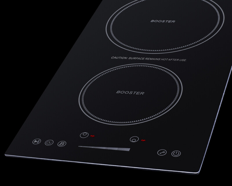 12" Wide 208-240V 2-Zone Induction Cooktop With Safety Shutoff view 3