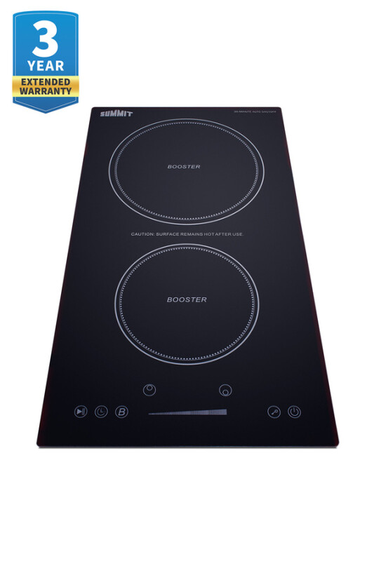 12" Wide 208-240V 2-Zone Induction Cooktop With Safety Shutoff view 6