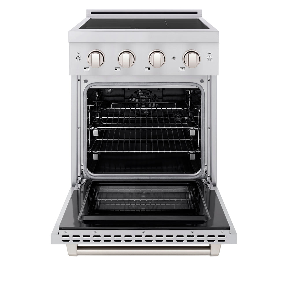 24 In. 3.2 Cu. Ft. Paramount Induction Range With 3 Element Cooktop And Electric Convection Oven In Stainless Steel SINR24