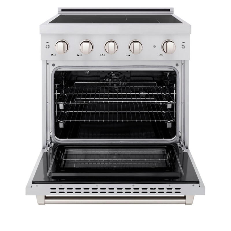30 In. 4.2 Cu. Ft. Paramount Induction Range With 4 Element Cooktop And Electric Convection Oven In Stainless Steel SINR30