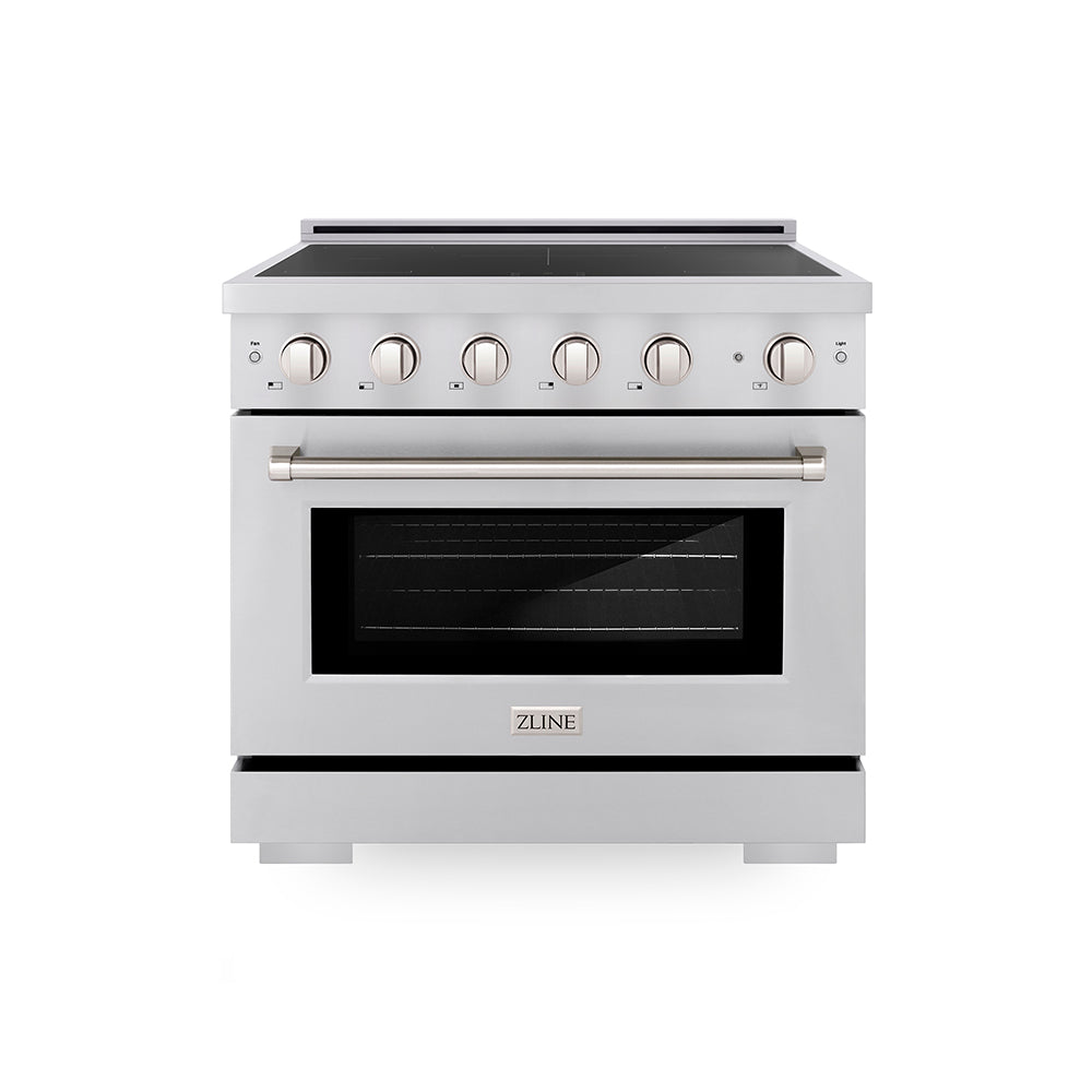 36 In. 5.2 Cu. Ft. Paramount Induction Range With 5 Element Cooktop And Electric Convection Oven In Stainless Steel SINR36