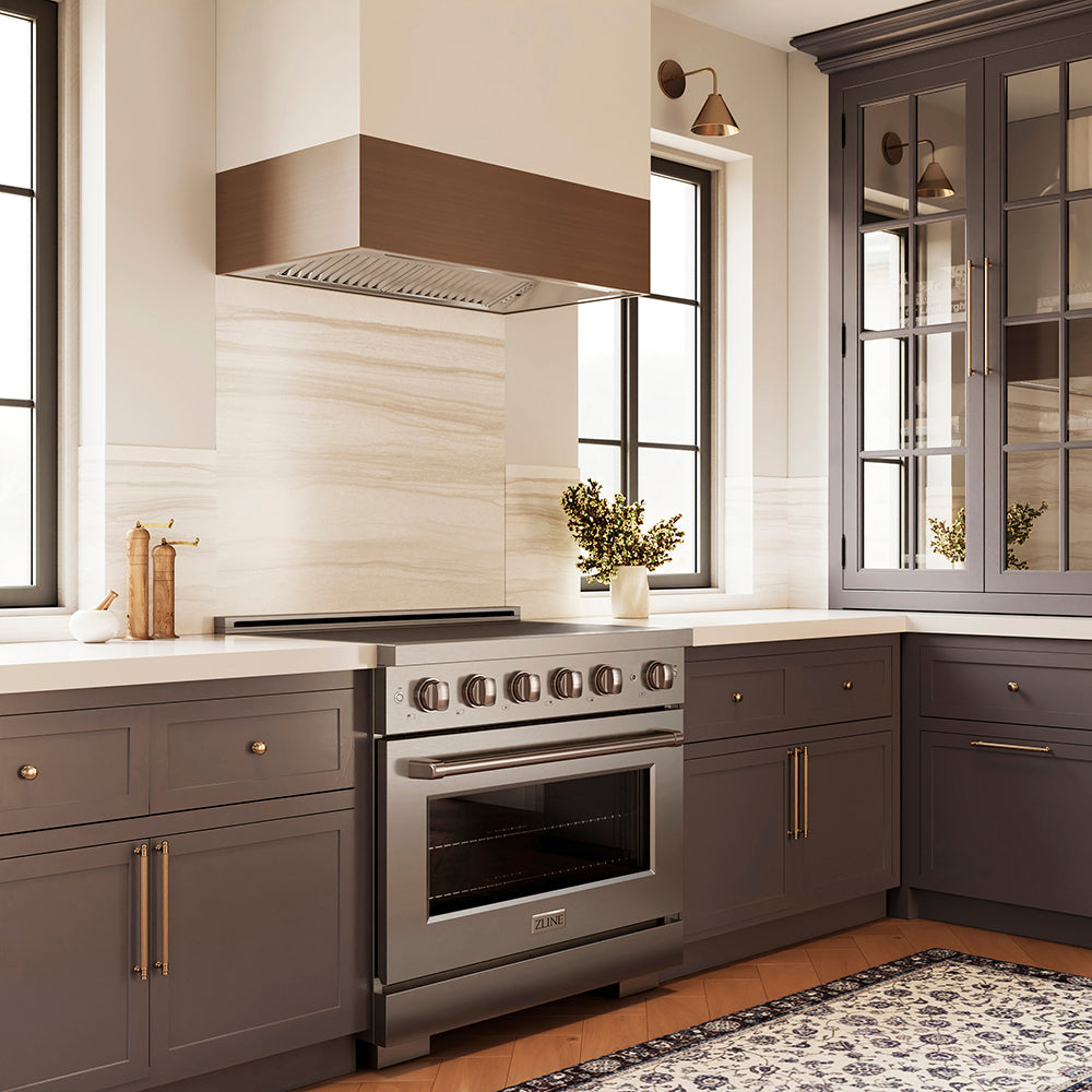 36 In. 5.2 Cu. Ft. Paramount Induction Range With 5 Element Cooktop And Electric Convection Oven In Stainless Steel SINR36