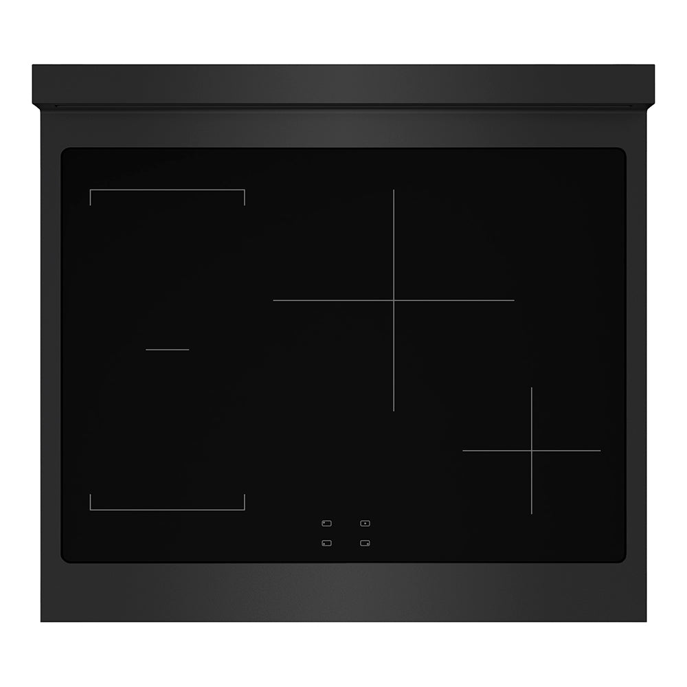 Autograph Edition 30 In. 4.2 Cu. Ft. Paramount Induction Range With 4 Element Cooktop And Electric Convection Oven In Black Stainless Steel With Polished Gold Accents SINRBZ30G