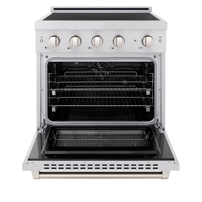 30 In. 4.2 Cu. Ft. Paramount Induction Range With 4 Element Cooktop And Electric Convection Oven In Satin Stainless Steel SINRS30